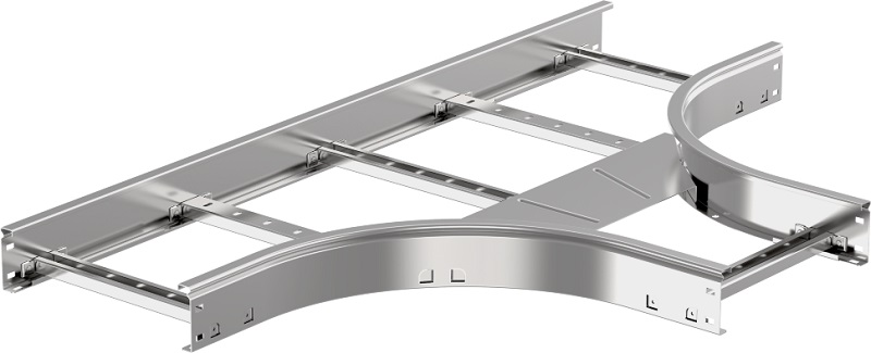 Тройник для лестничного лотка горизонтальный IEK LESTA R300 200х100 фото Тройник для лестничного лотка горизонтальный IEK LESTA R300 200х100 картинка